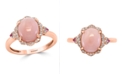EFFY Collection EFFY&reg; Pink Opal (2 5/8 ct.t.w.) and Diamond (1/10 ct.t.w.) Ring in 14K Rose Gold